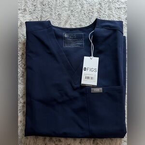 Figs Catarina One-Pocket Scrub Top - Navy